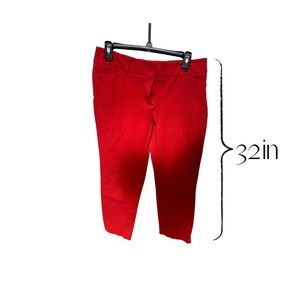 Red Cropped Pant New York And Company Size 8 7th Avenue